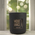 Amber Noir 12oz Candle in Black by Moxie & Grace — a dark, sultry blend of amber, black oud, vetiver, patchouli, and smoked musk