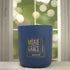 Amber Noir 12oz Candle in Navy by Moxie & Grace — a dark, sultry blend of amber, black oud, vetiver, patchouli, and smoked musk