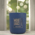 Apricot Grove 12oz Candle in Navy by Moxie & Grace — a bright, sun-warmed blend of apricot, peach, jasmine, and soft musk