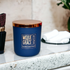 Coconut Milk & Honey 12oz Candle in Navy by Moxie & Grace — a soft, creamy blend of coconut milk, honey, vanilla, and warm musk