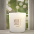 Citronella 12oz Candle in White by Moxie & Grace — a fresh outdoor blend of citronella, lemongrass, eucalyptus, and cedar