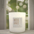 Dry Gin & Cypress 12oz Candle in White by Moxie & Grace — a sophisticated blend of juniper, cedar, cypress, and leather-inspired notes