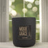 Love Tonic 12oz Candle in Black by Moxie & Grace — a sweet fruity-floral blend of apple, peach, cherry blossom, hydrangea, and vanilla