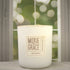 Mint Mojito 12oz Candle in White by Moxie & Grace — a crisp, refreshing blend of spearmint, lime, sugarcane, and fresh herbs