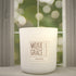 Mistletoe 12oz Candle in White by Moxie & Grace — a festive blend of pine, peppermint, eucalyptus, and fresh winter greens