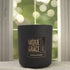 Woodland Snow 12oz Candle in Black by Moxie & Grace — a crisp, wintry blend of pine, cedarwood, eucalyptus, and fresh snow