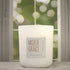 Woodland Snow 12oz Candle in White by Moxie & Grace — a crisp, wintry blend of pine, cedarwood, eucalyptus, and fresh snow